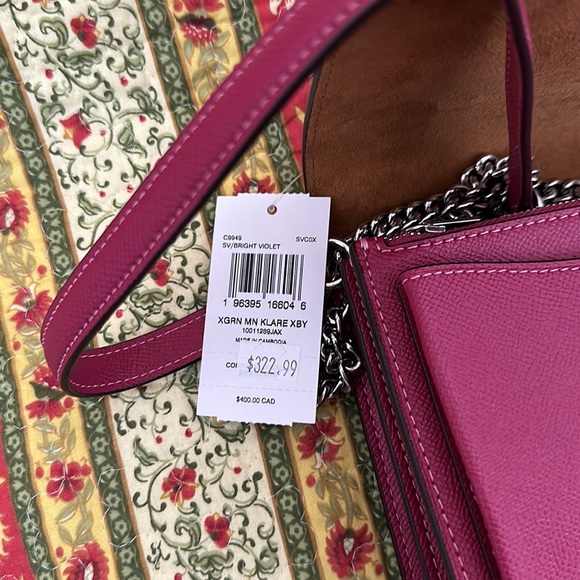 NWT Bright Violet Mini Klare Crossbody Bag - Picture 4 of 4